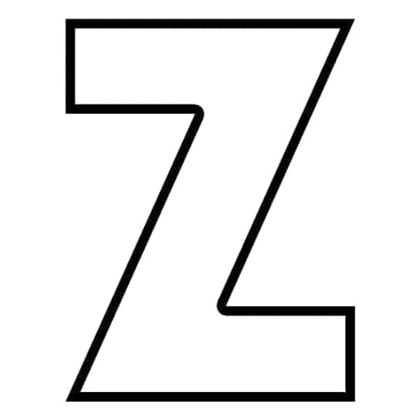 Fise de colorat cu Litera Z imprimabil uşor