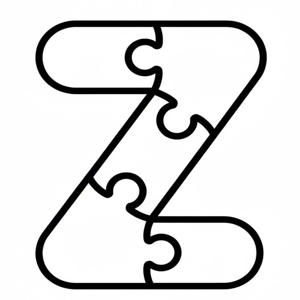 Fise de colorat cu Litera Z imprimabil