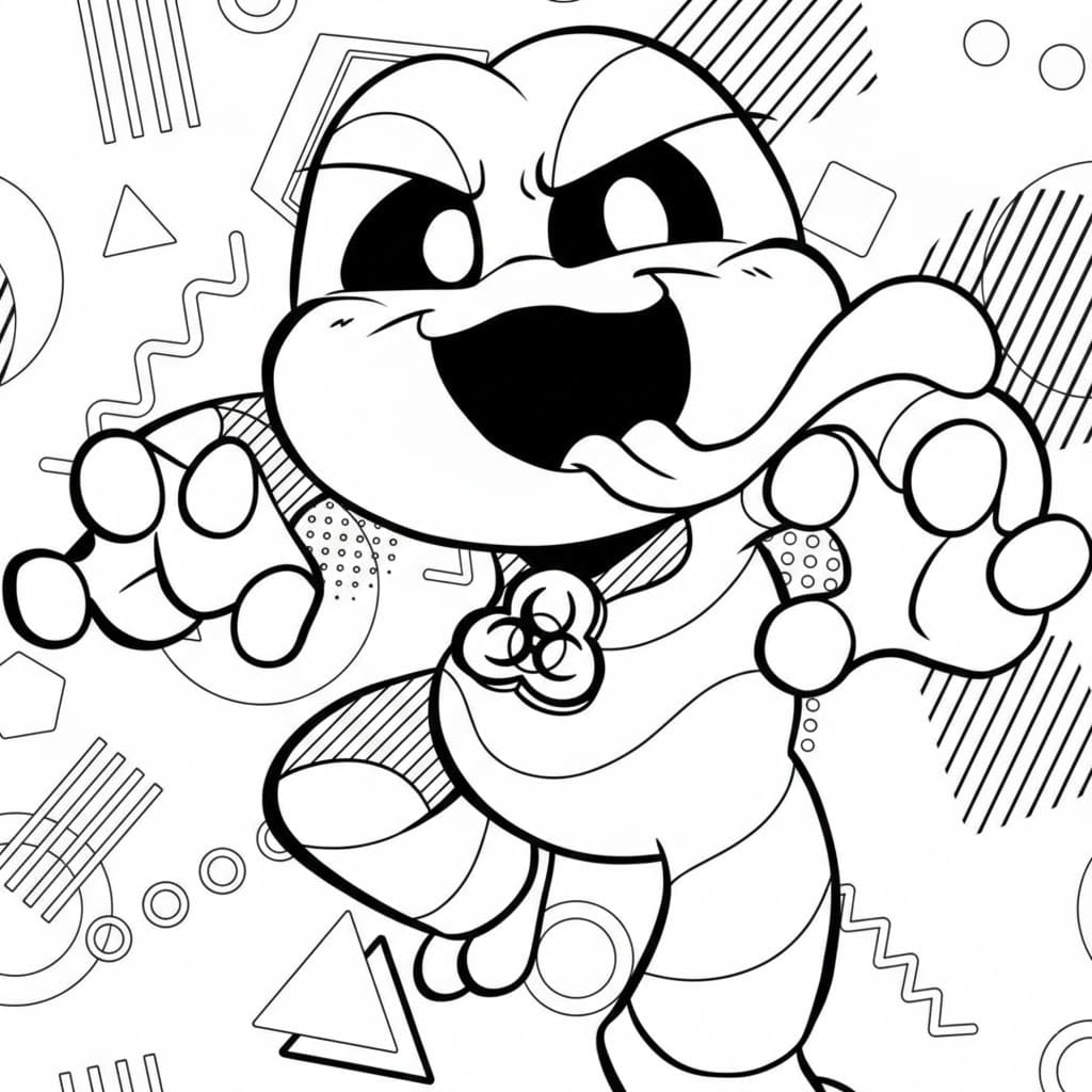 Fise de colorat cu Nightmare Critters bazic la copii