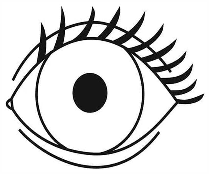 Fise de colorat cu Ochi gratuit bazic