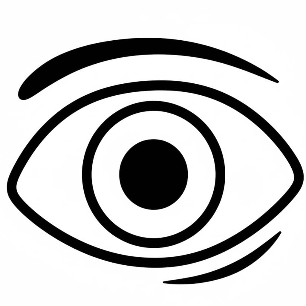 Fise de colorat cu Ochi gratuit uşor