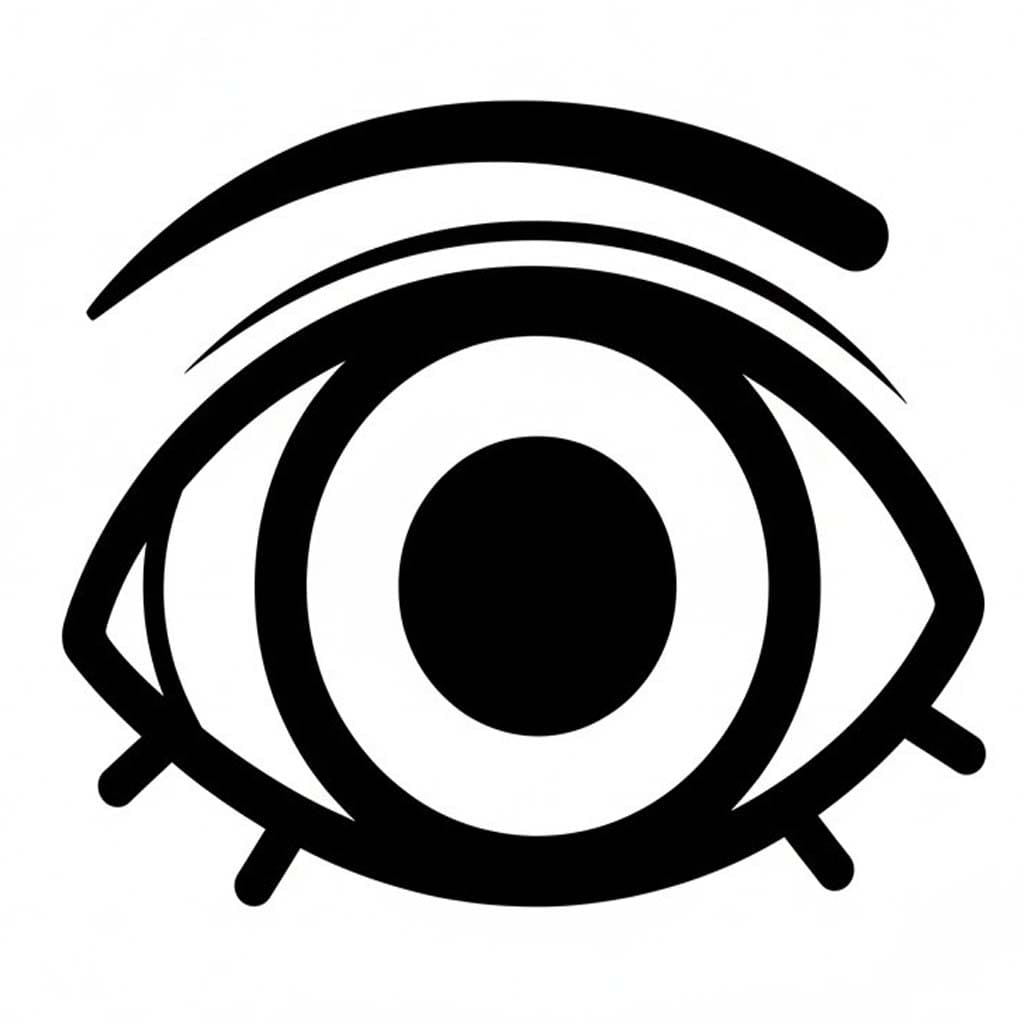 Fise de colorat cu Ochi imprimabil bazic