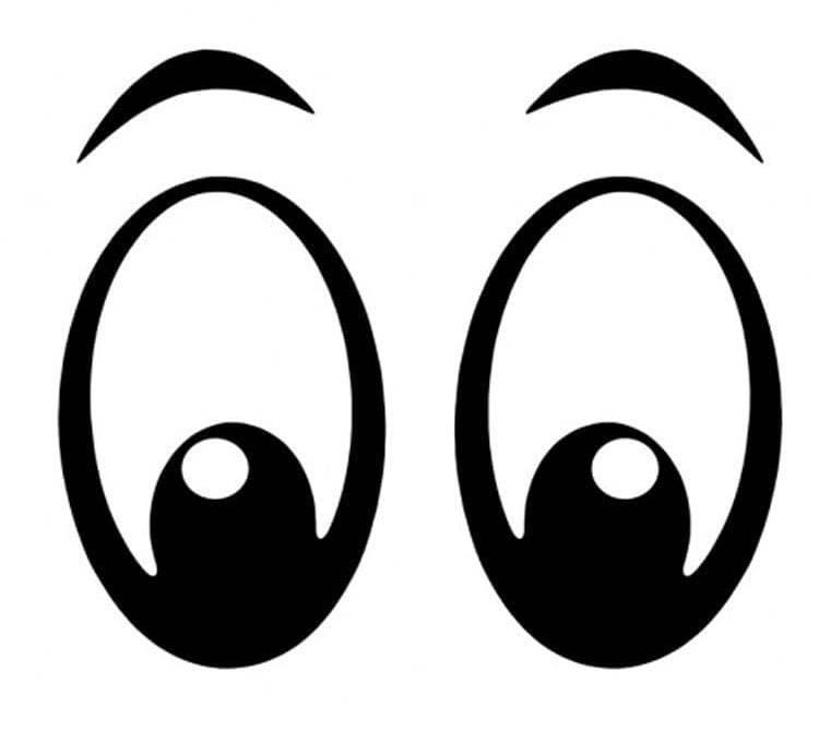 Fise de colorat cu Ochi imprimabil gratuit uşor