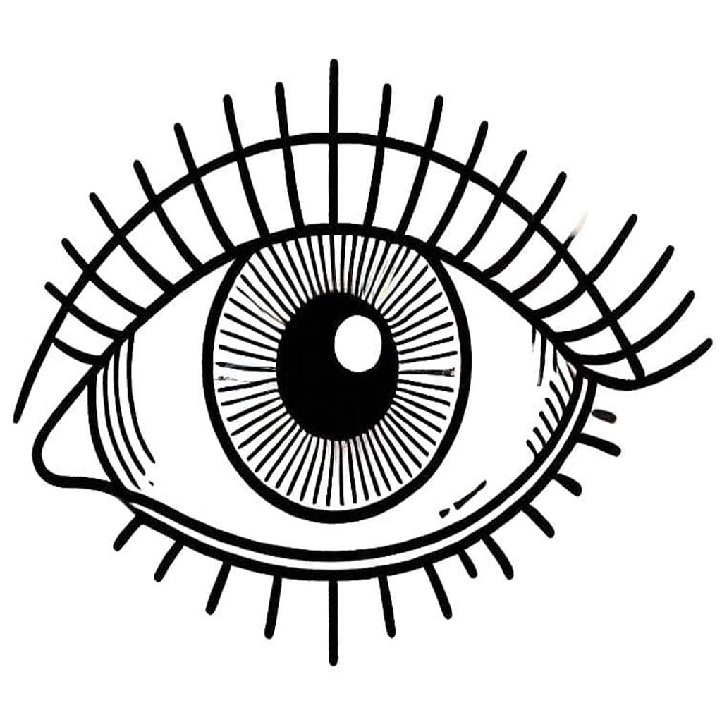 Fise de colorat cu Ochi imprimabil simplu