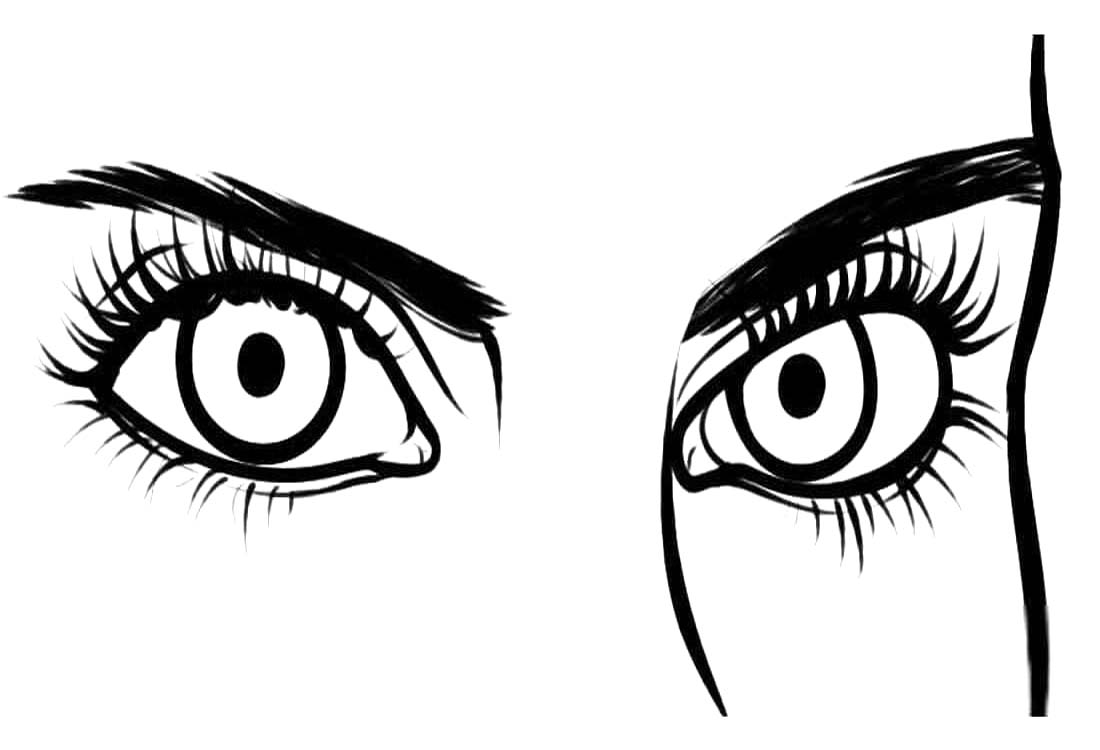 Fise de colorat cu Ochi imprimabil uşor