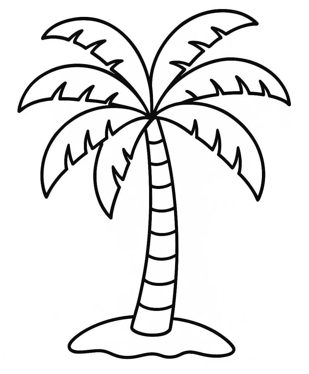 Fise de colorat cu Palmier gratuit pentru copii