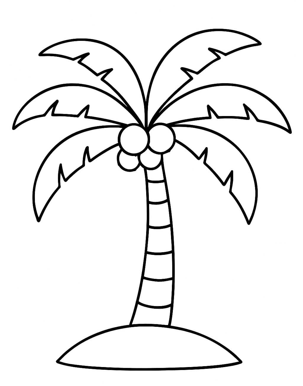 Planse de colorat cu Palmier
