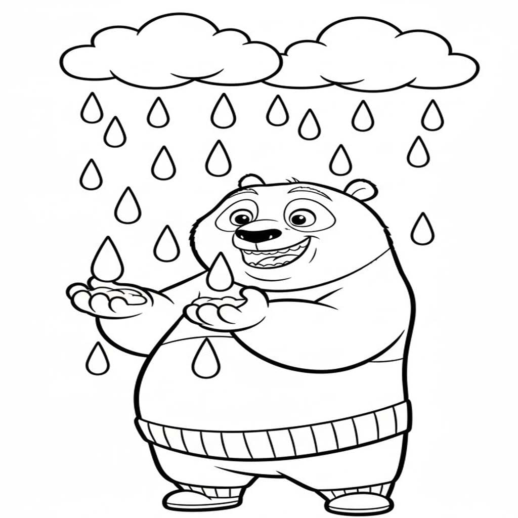 Fise de colorat cu Ploaie imprimabil uşor