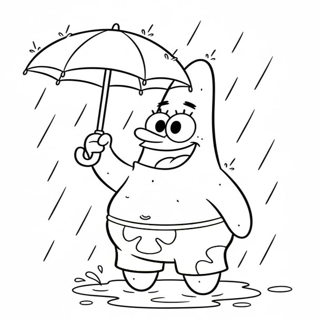 Fise de colorat cu Ploaie imprimabil