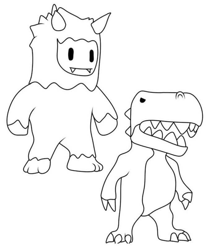 Fise de colorat cu Stumble Guys gratuit bazic