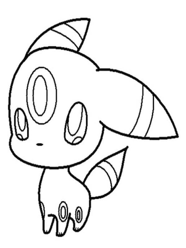 Fise de colorat cu Umbreon gratuit bazic