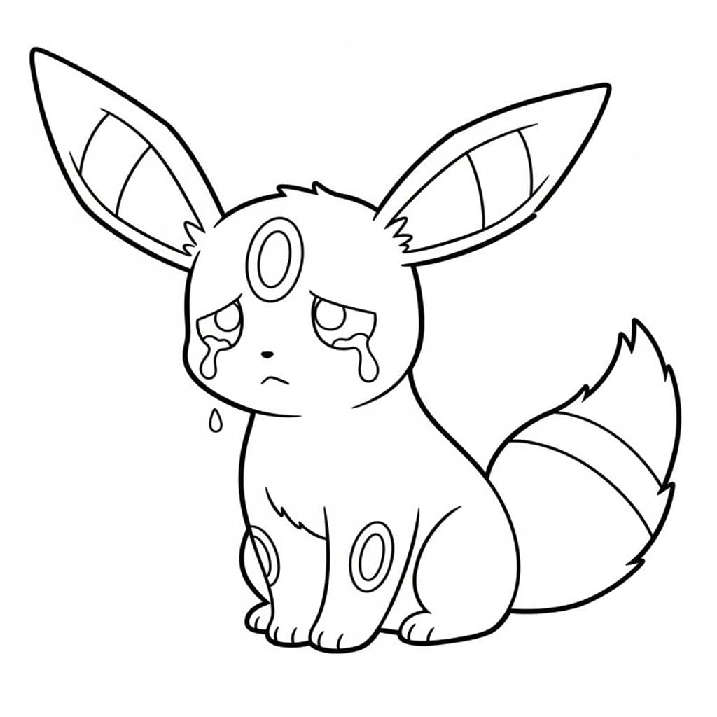 Fise de colorat cu Umbreon imprimabil bazic