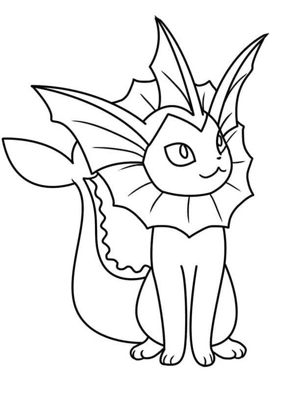 Planse de colorat cu Vaporeon