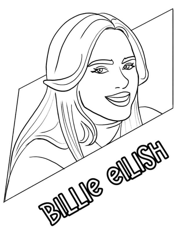 Fise de colorat cu Desenează Billie Eilish uşor