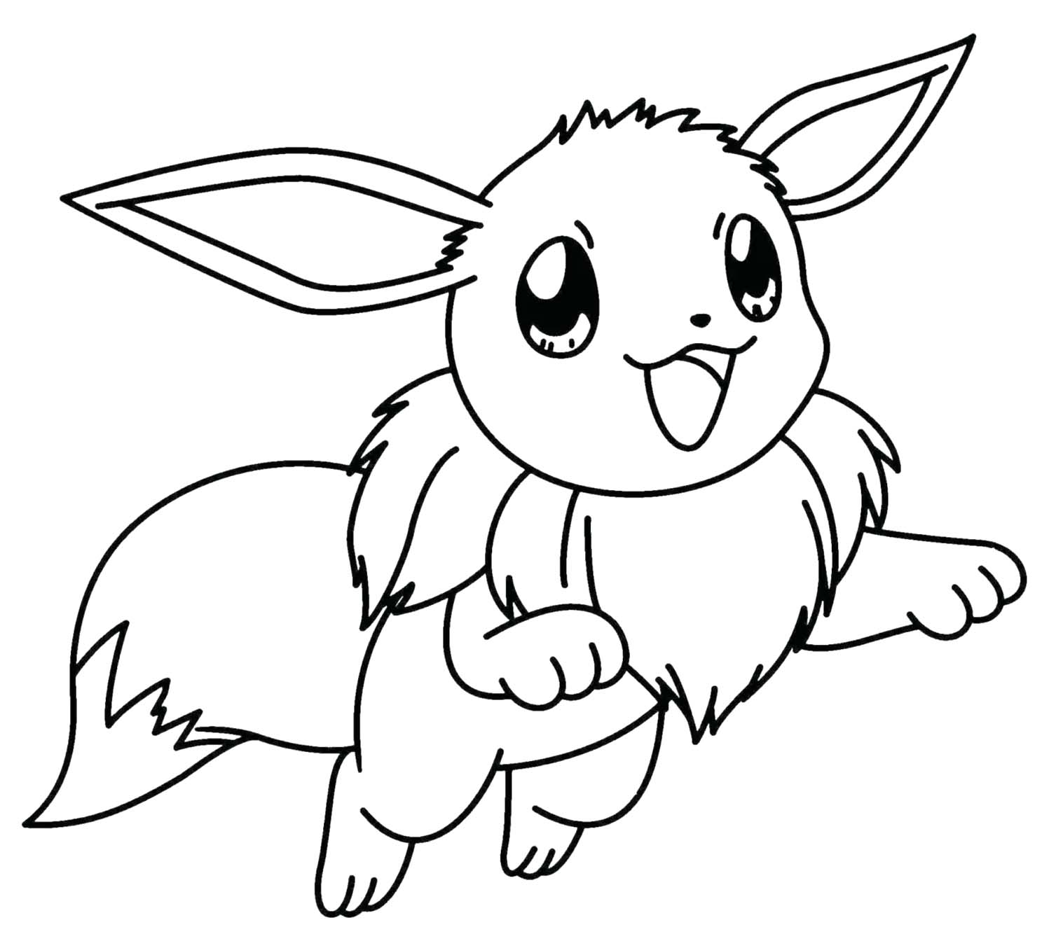 Fise de colorat cu Desenează Eevee gratuit