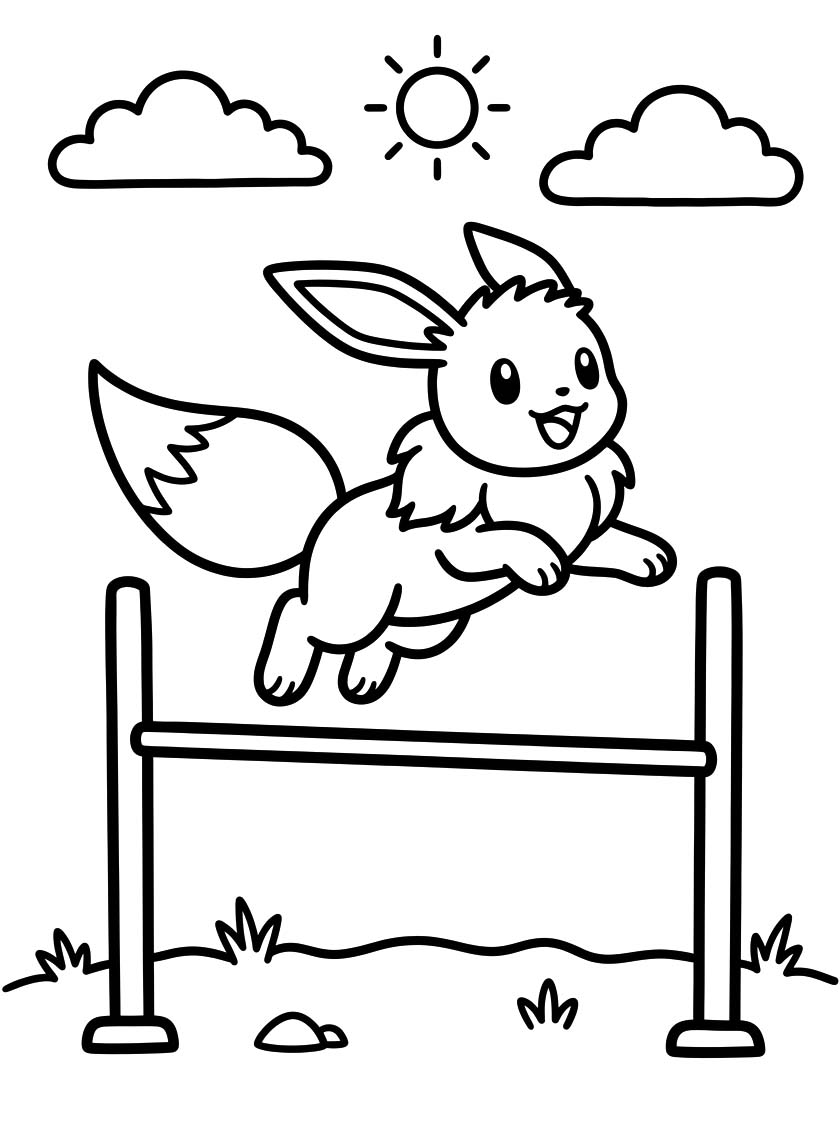 Fise de colorat cu Desenează Eevee