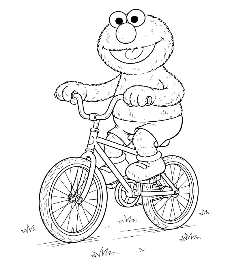 Fise de colorat cu Desenează Elmo gratuit pentru copii