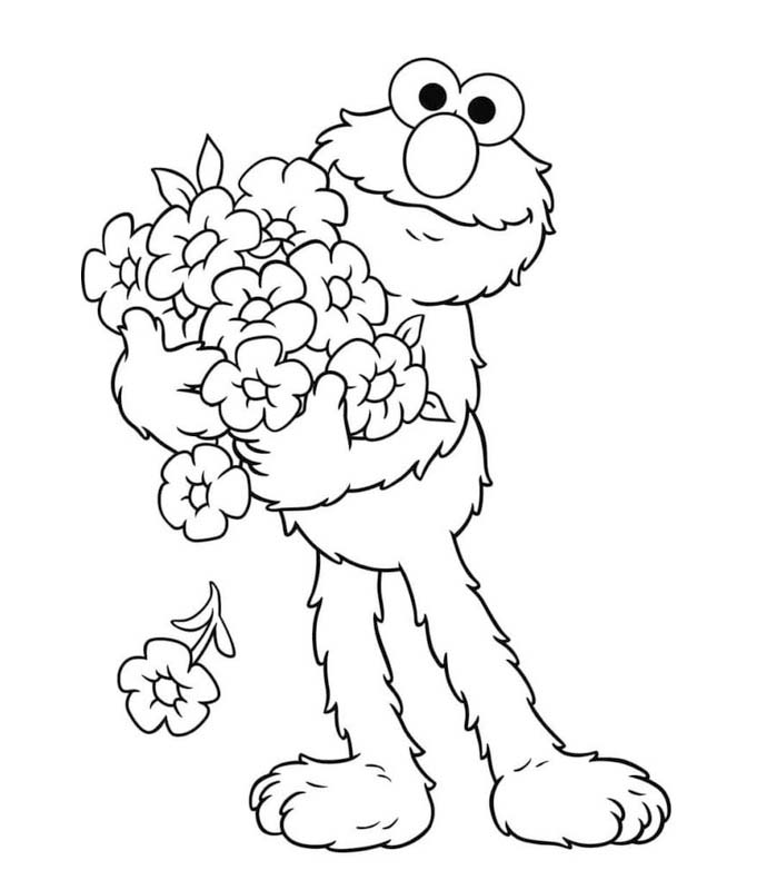 Fise de colorat cu Desenează Elmo imprimabil gratuit
