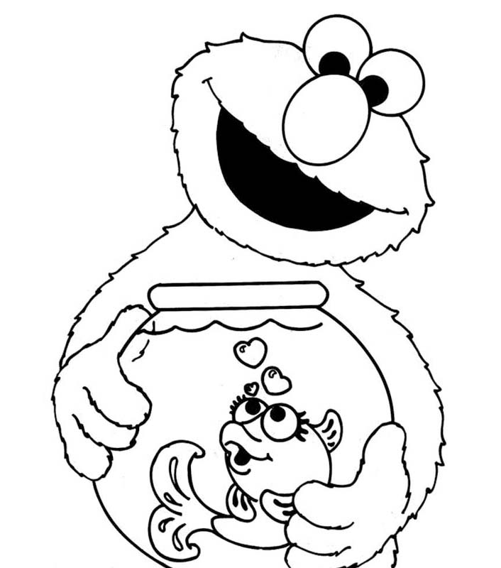Fise de colorat cu Desenează Elmo imprimabil