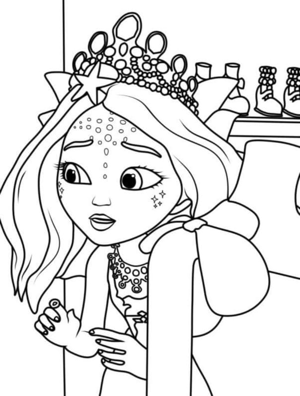 Fise de colorat cu Desenează Enchantimals gratuit simplu