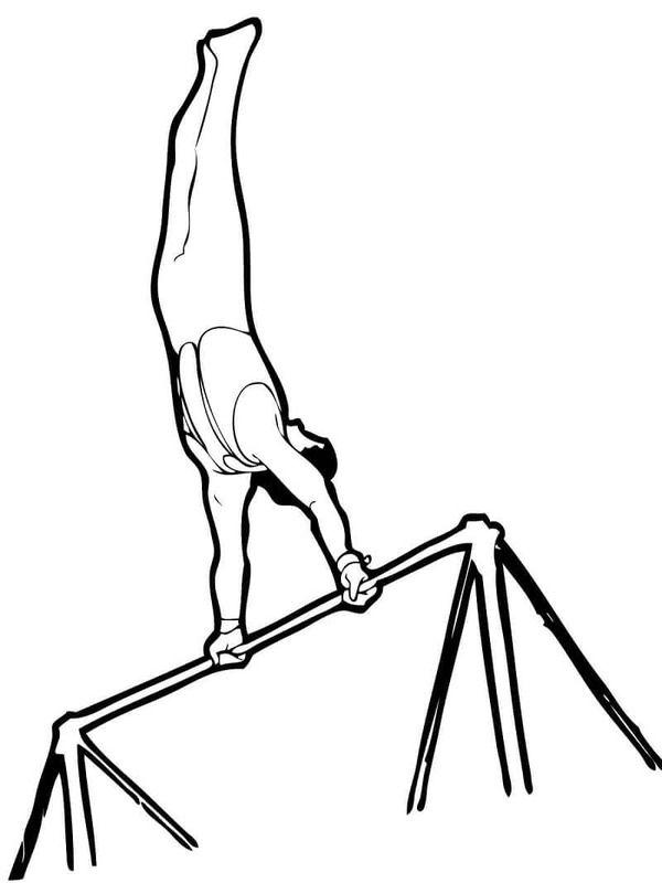 Fise de colorat cu Desenează Gimnastică la copii