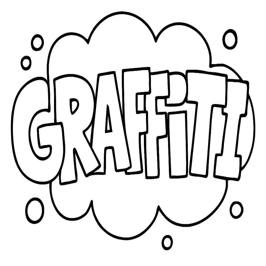 Fise de colorat cu Desenează Graffiti imprimabil bazic