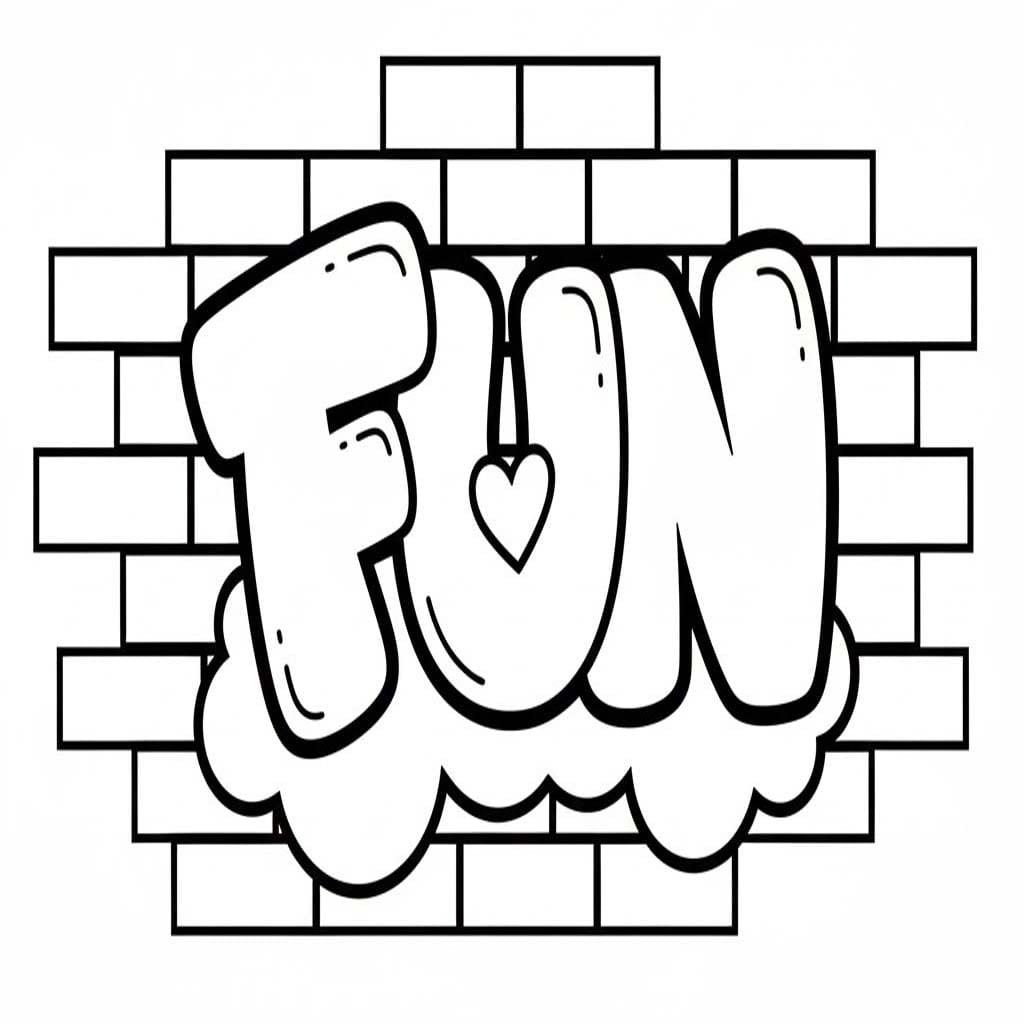 Fise de colorat cu Desenează Graffiti uşor