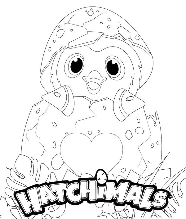 Fise de colorat cu Desenează Hatchimals gratuit pentru copii