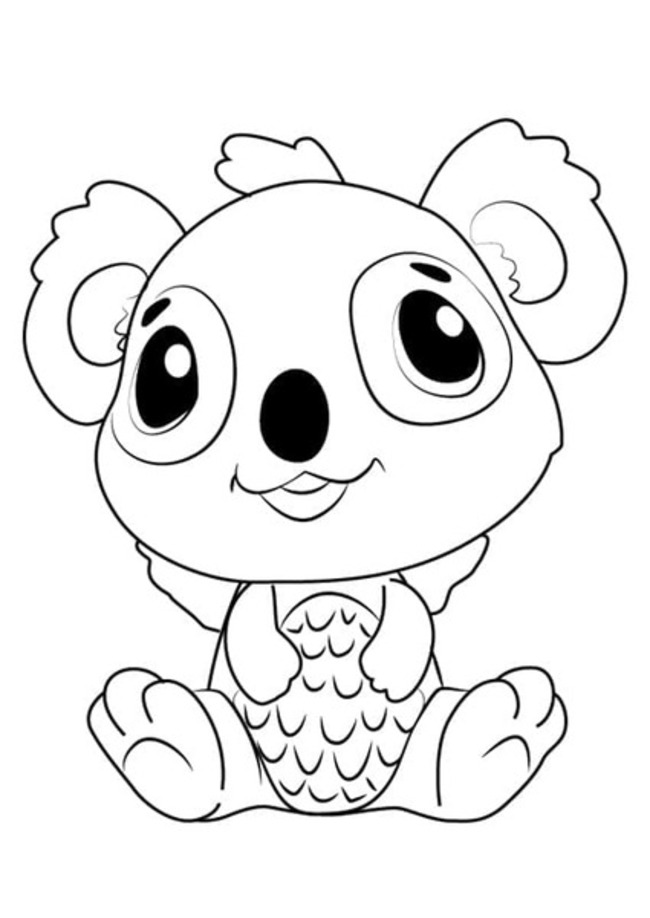 Fise de colorat cu Desenează Hatchimals gratuit simplu