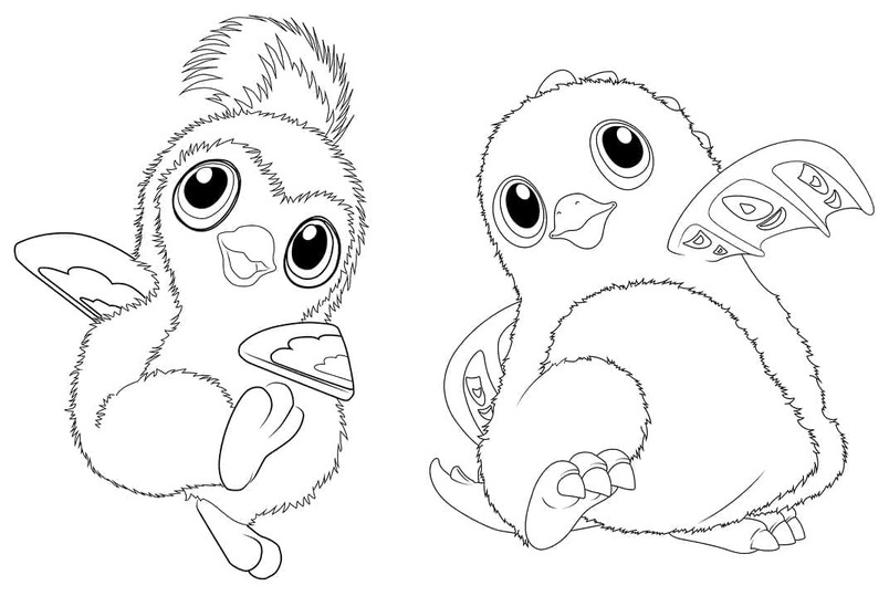 Fise de colorat cu Desenează Hatchimals gratuit