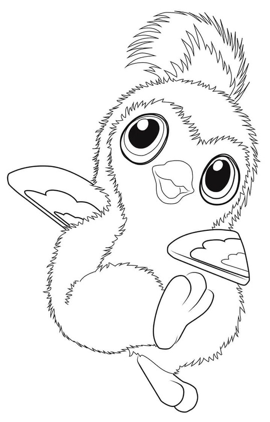 Fise de colorat cu Desenează Hatchimals imprimabil gratuit simplu