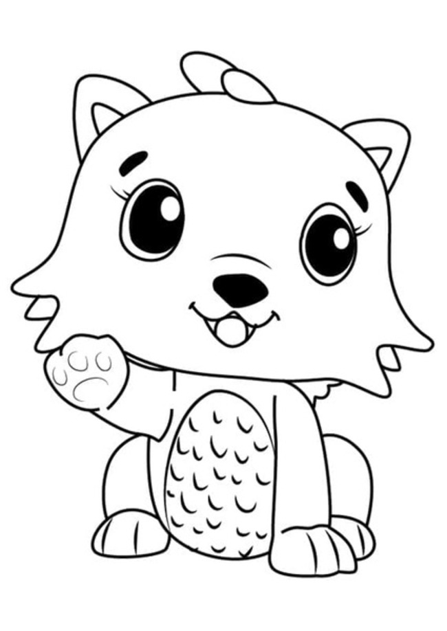 Fise de colorat cu Desenează Hatchimals imprimabil simplu