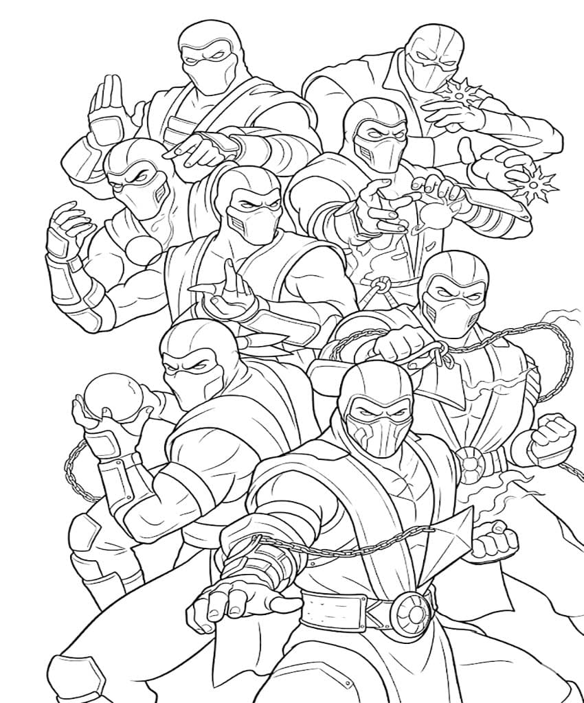 Planse de colorat cu Mortal Kombat