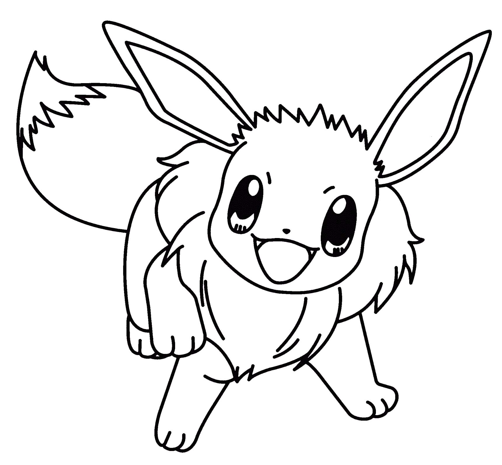 Fise de colorat cu Eevee gratuit pentru copii