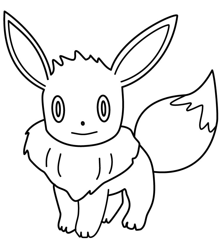 Fise de colorat cu Eevee gratuit