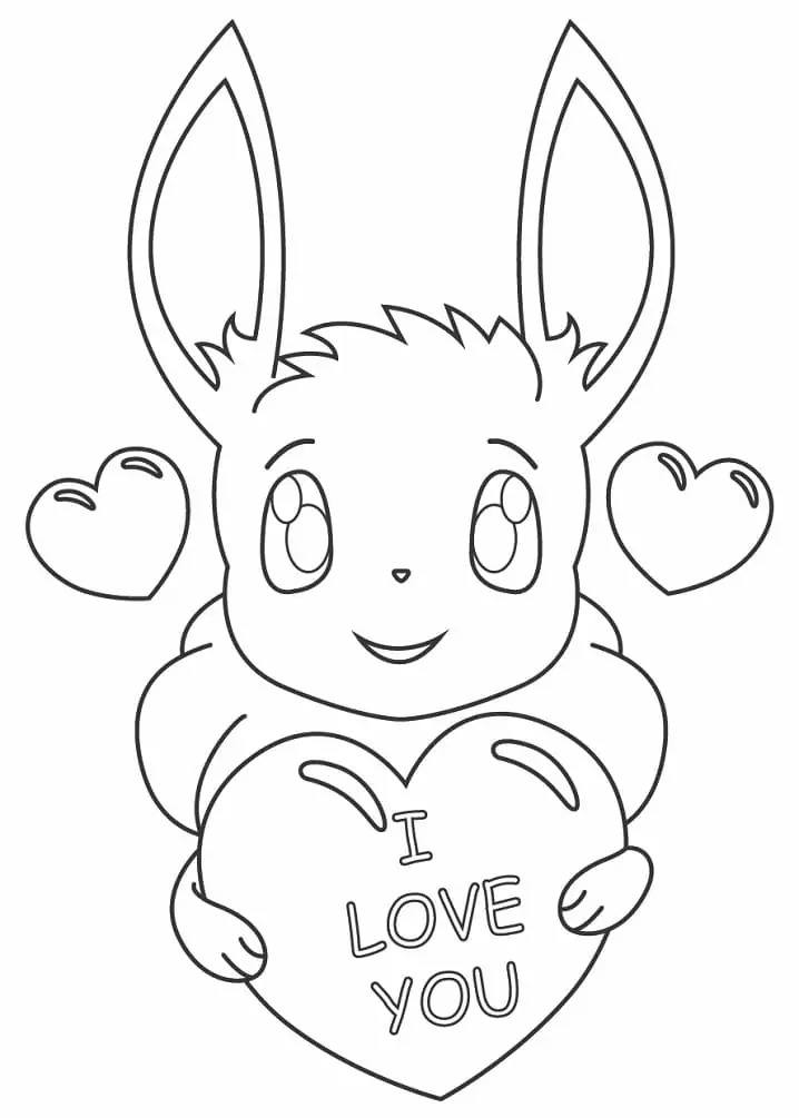 Fise de colorat cu Eevee imprimabil