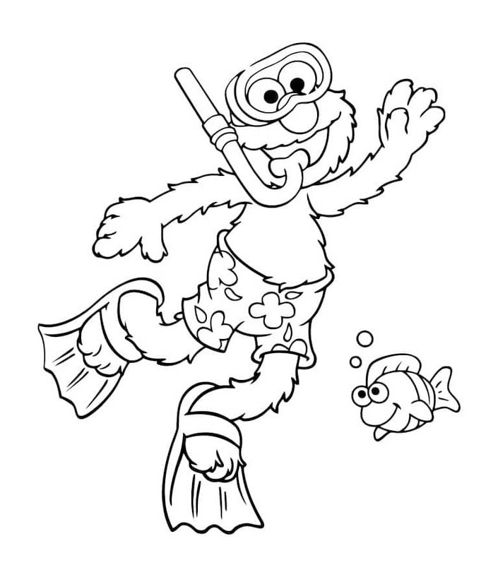 Fise de colorat cu Elmo gratuit