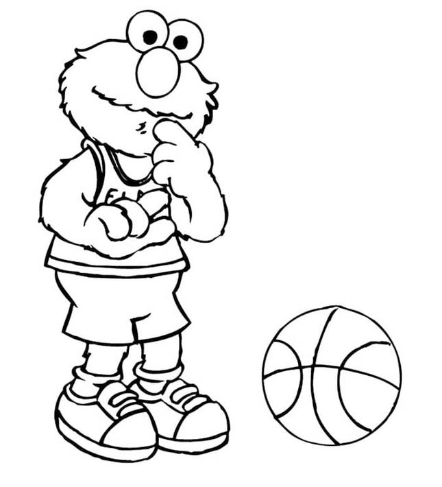 Fise de colorat cu Elmo imprimabil gratuit pentru copii