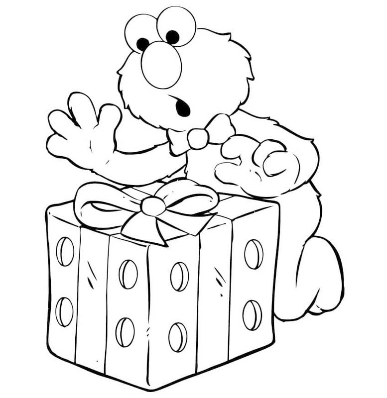 Fise de colorat cu Elmo imprimabil gratuit