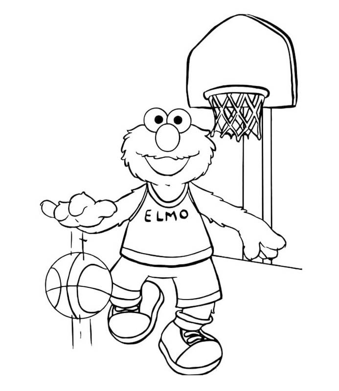 Fise de colorat cu Elmo imprimabil pentru copii