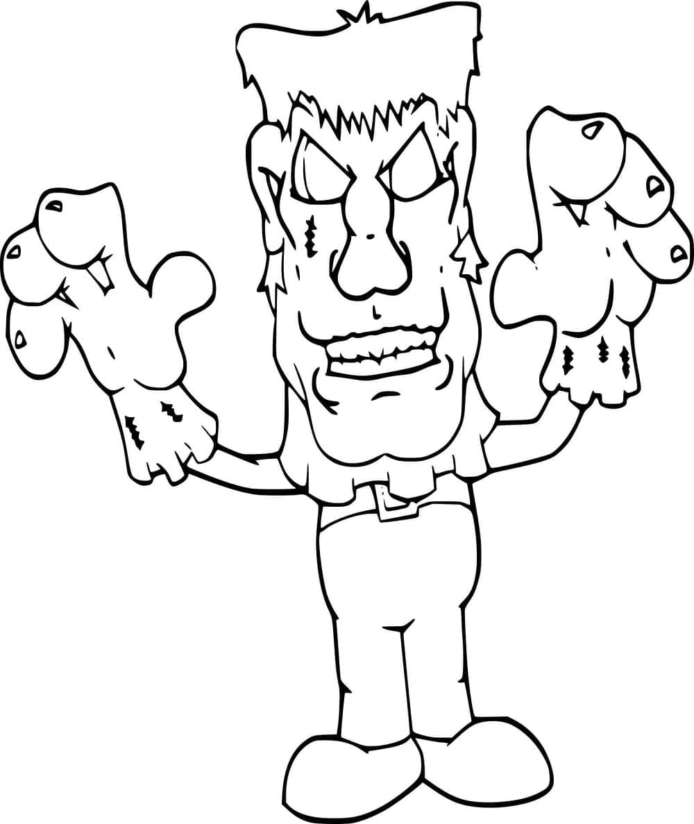 Fise de colorat cu Frankenstein gratuit