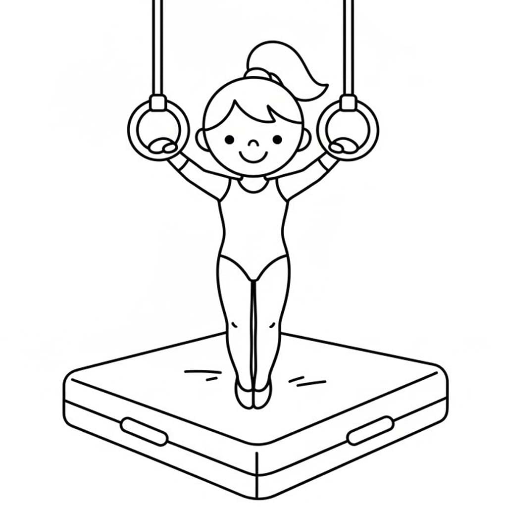 Fise de colorat cu Gimnastică gratuit pentru copii