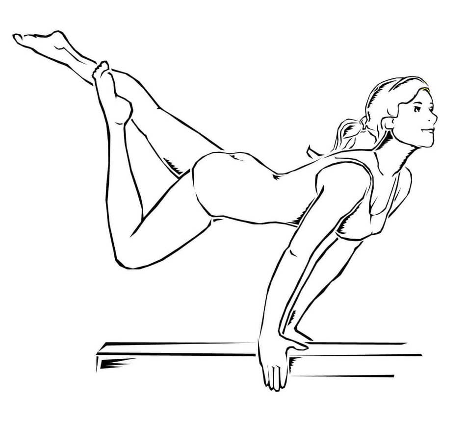 Fise de colorat cu Gimnastică gratuit