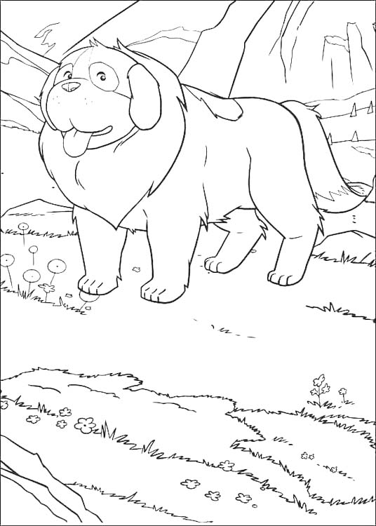 Fise de colorat cu Heidi imprimabil gratuit simplu