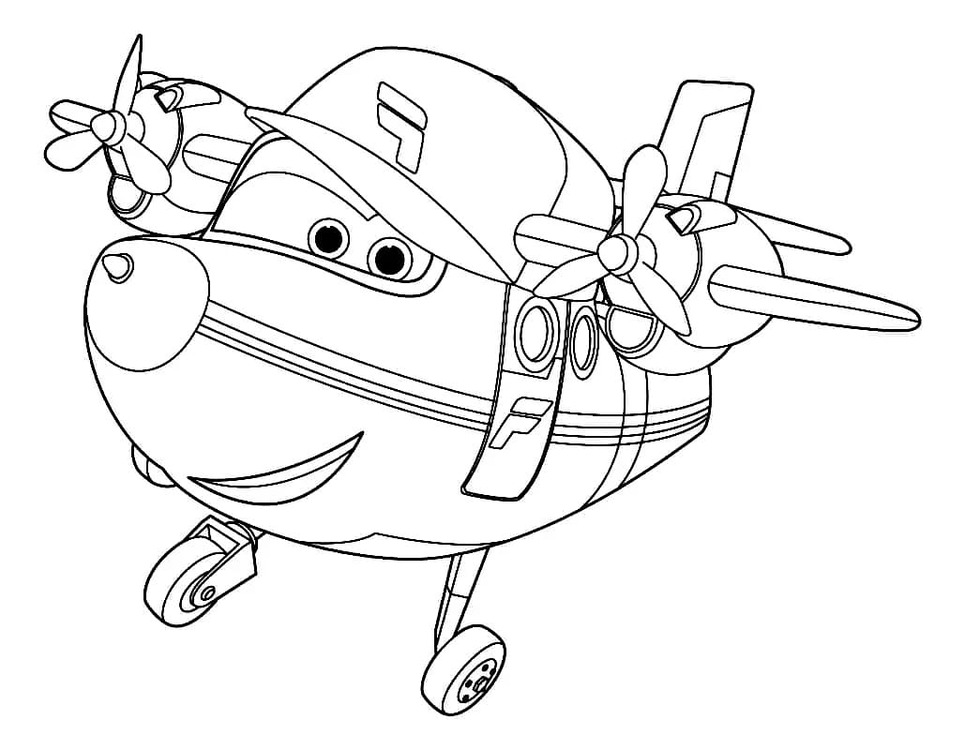 Fise de colorat cu Super Wings gratuit
