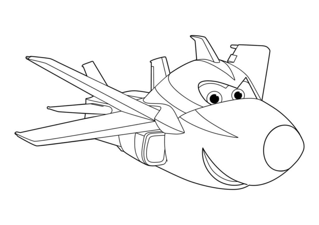 Fise de colorat cu Super Wings imprimabil bazic
