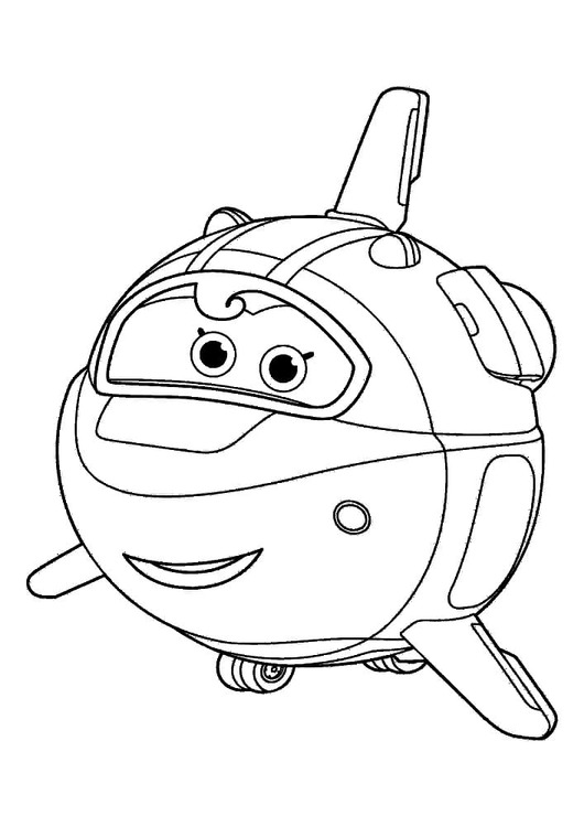 Fise de colorat cu Super Wings imprimabil gratuit bazic