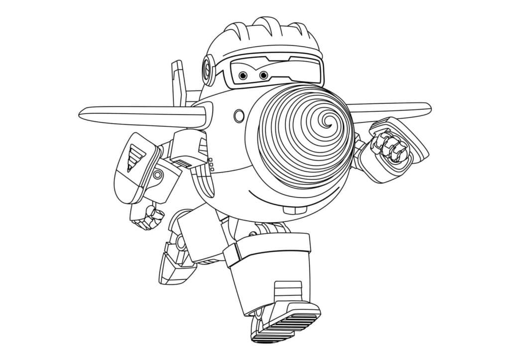 Fise de colorat cu Super Wings imprimabil uşor