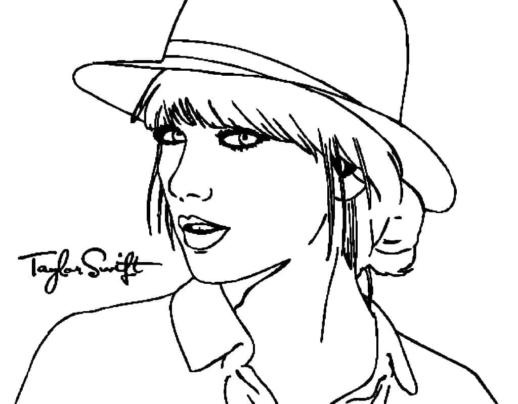 Planse de colorat cu Taylor Swift