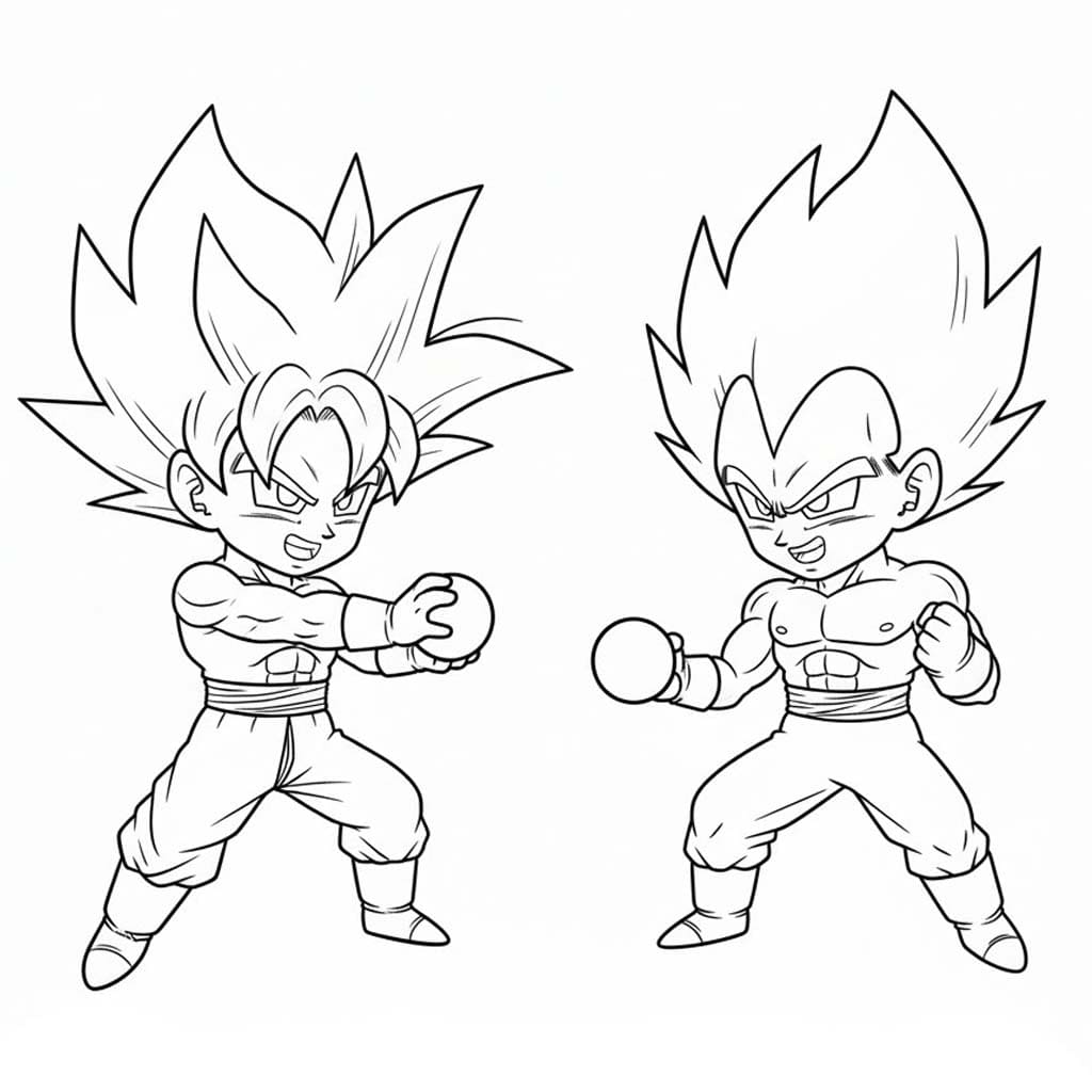 Fise de colorat cu Vegeta imprimabil gratuit pentru copii